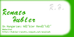 renato hubler business card